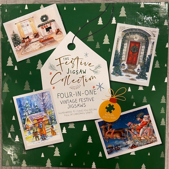 The Festive Jigsaw Other - The Festive Jigsaw Collection 1000 piece Christmas Puzzles- 4 in one box!